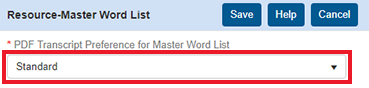 master word list